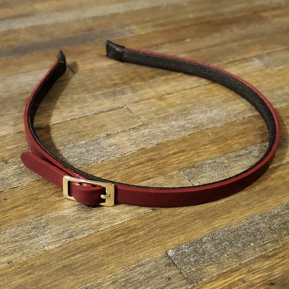 Purple Faux Leather Hair Band with Buckle Detail - Picture 5 of 5